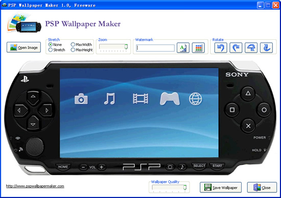 Screenshot for PSP Wallpaper Maker 1.0